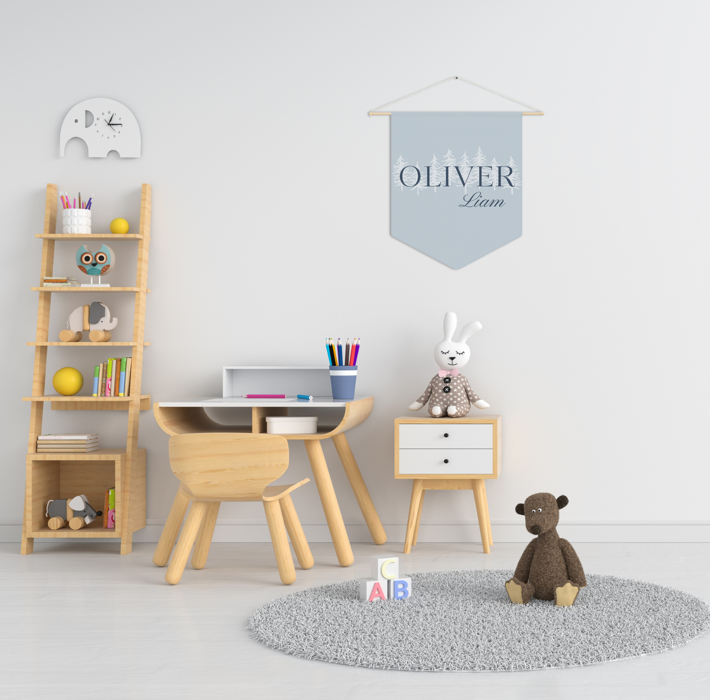 Personalized Boy Name Sign Pennant