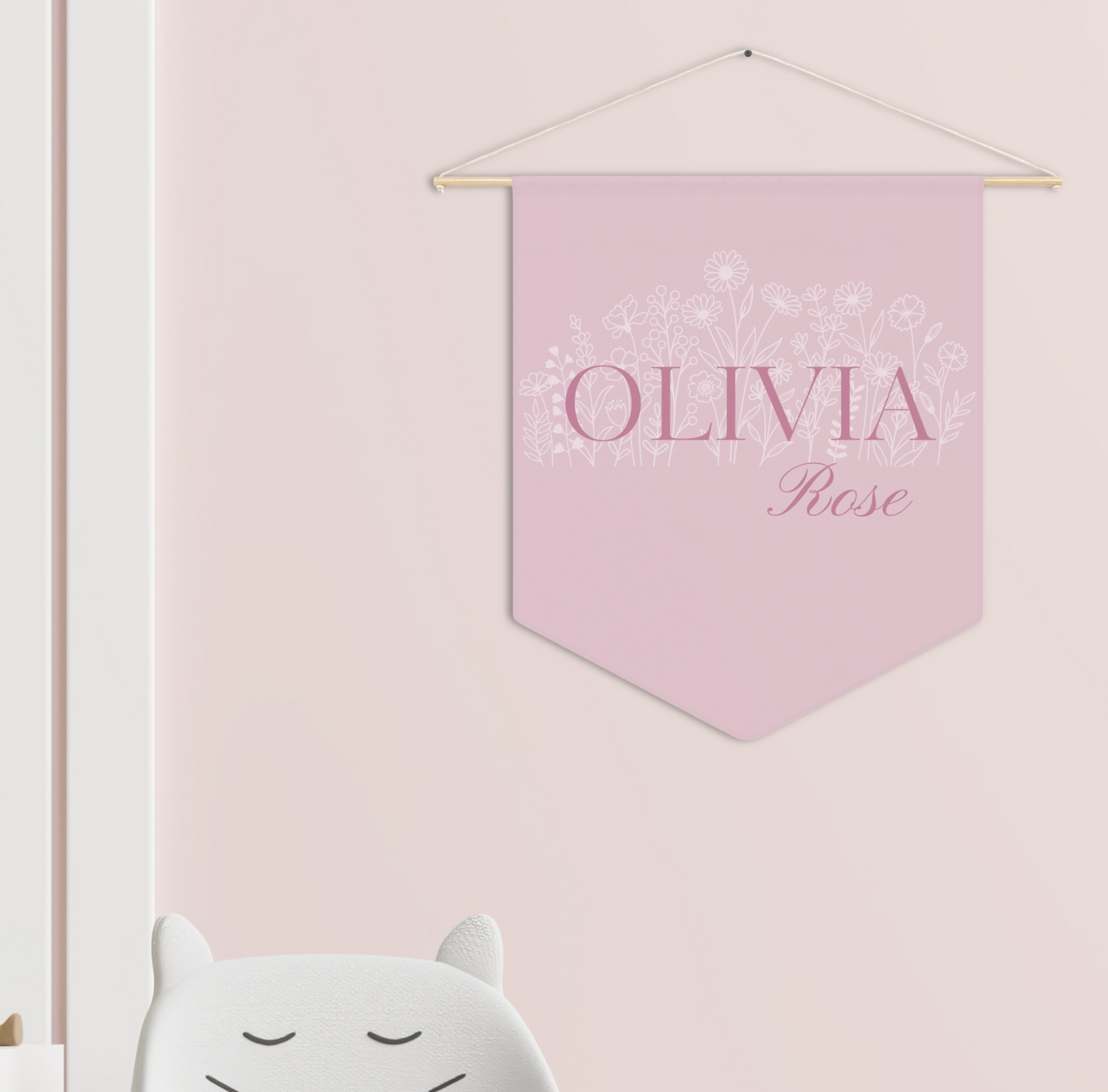 Personalized Girl Name Sign Pennant