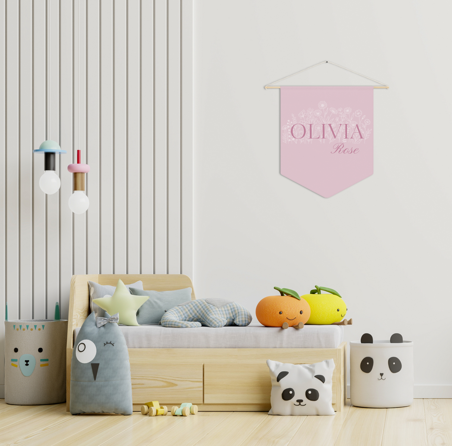 Personalized Girl Name Sign Pennant