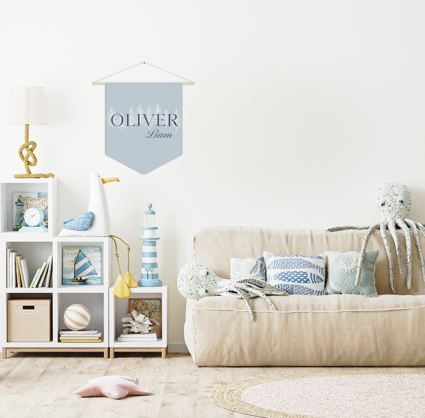 Personalized Boy Name Sign Pennant