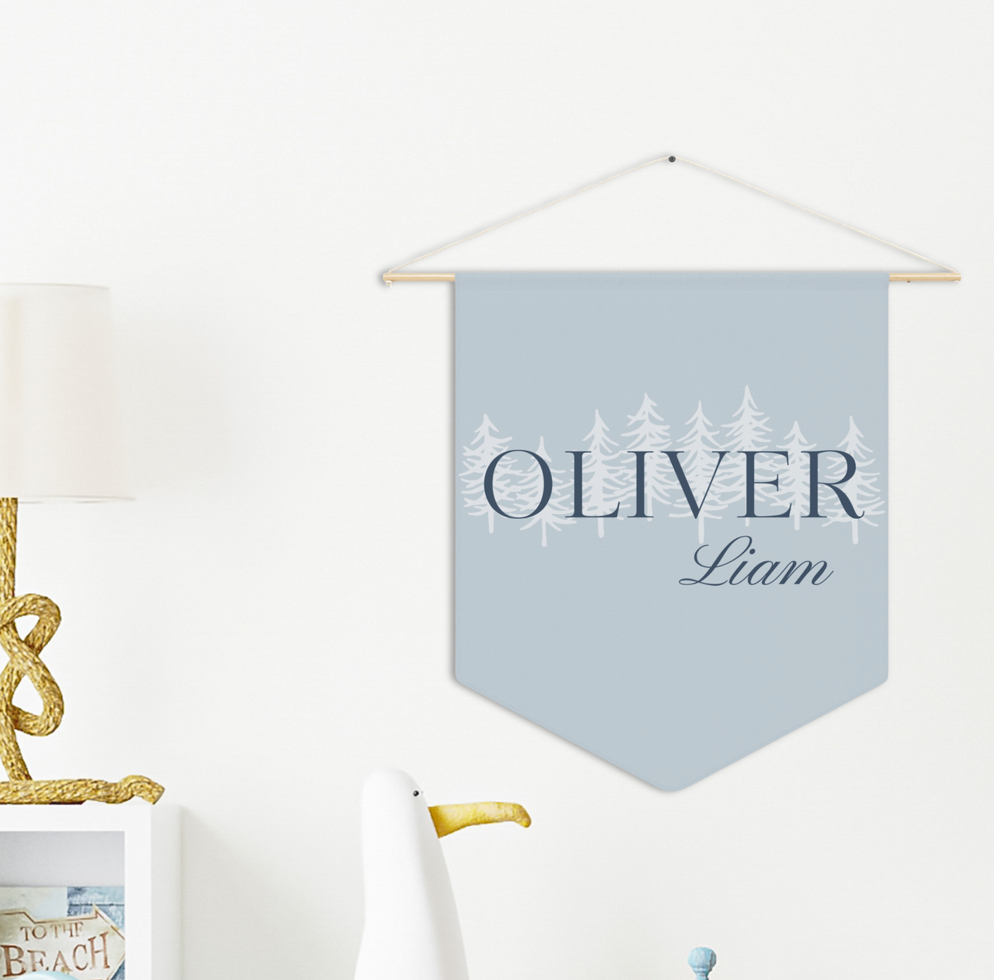 Personalized Boy Name Sign Pennant