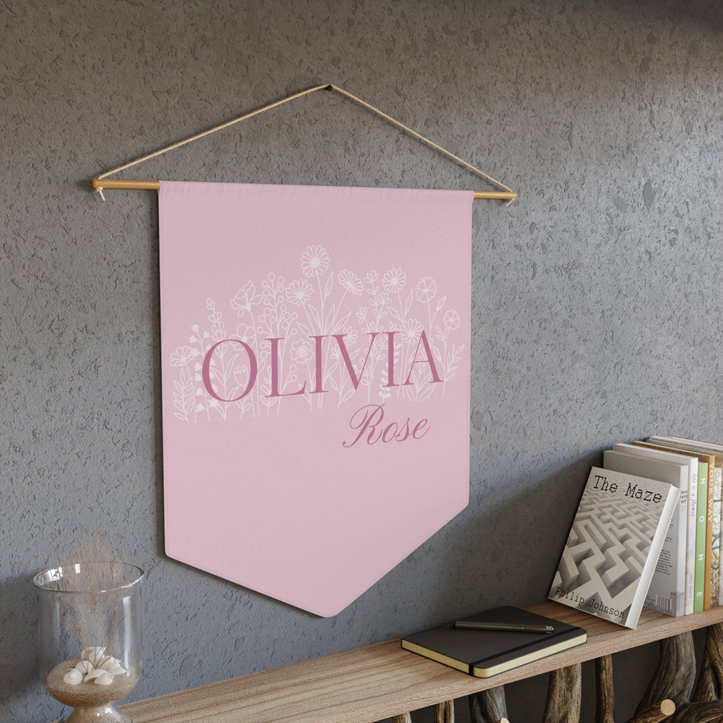 Personalized Girl Name Sign Pennant