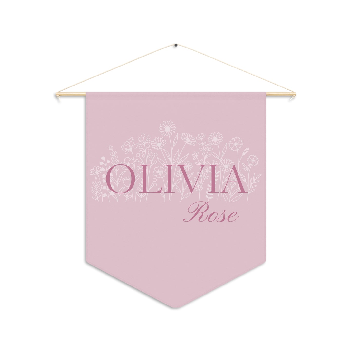 Personalized Girl Name Sign Pennant